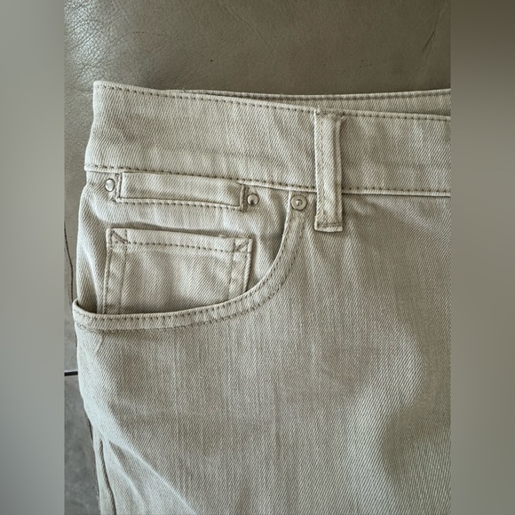 EUC CHICO’S Platinum Denim Boyfriend Jeans Tan - Picture 9 of 17